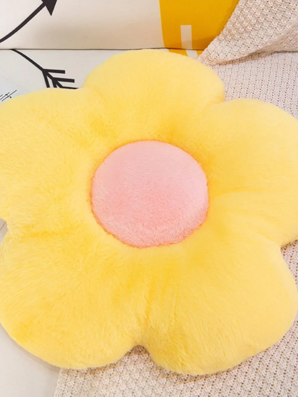 7 PCS Colorful Flowers Plush Cushion Cute Soft Sunflower Pillows Stuffed Toys